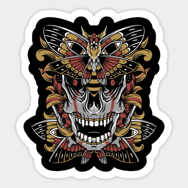 Skull Mythic Sticker by Eins99